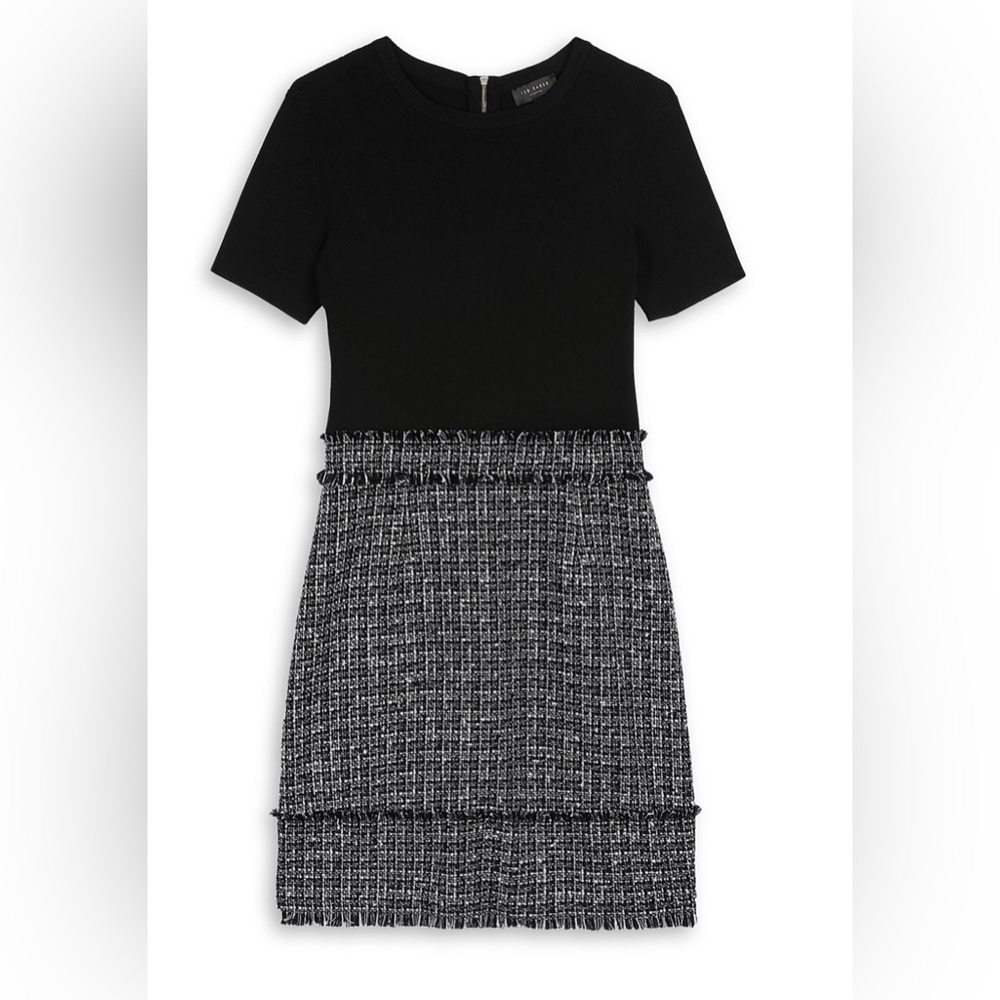 New with tags Ted Baker Mockable Layered Look Mini Dress (TB 6, US 12)